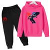 Roupas Infantis Inverno Primavera Moletons com Capuz Masculinos para Meninos (3-13 Anos)Conjuntos Esportivos de Anime Roupas Infantis Blusas+Calças