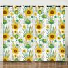 Flower Series Sunflower Digital Printing Curtain Blackout And Punching