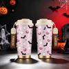 Halloween Coffee Cup 532ml Ghost Pumpkin Bat Skull MotifOutdoor Water Cup Portable Thermos Car Portable Cup