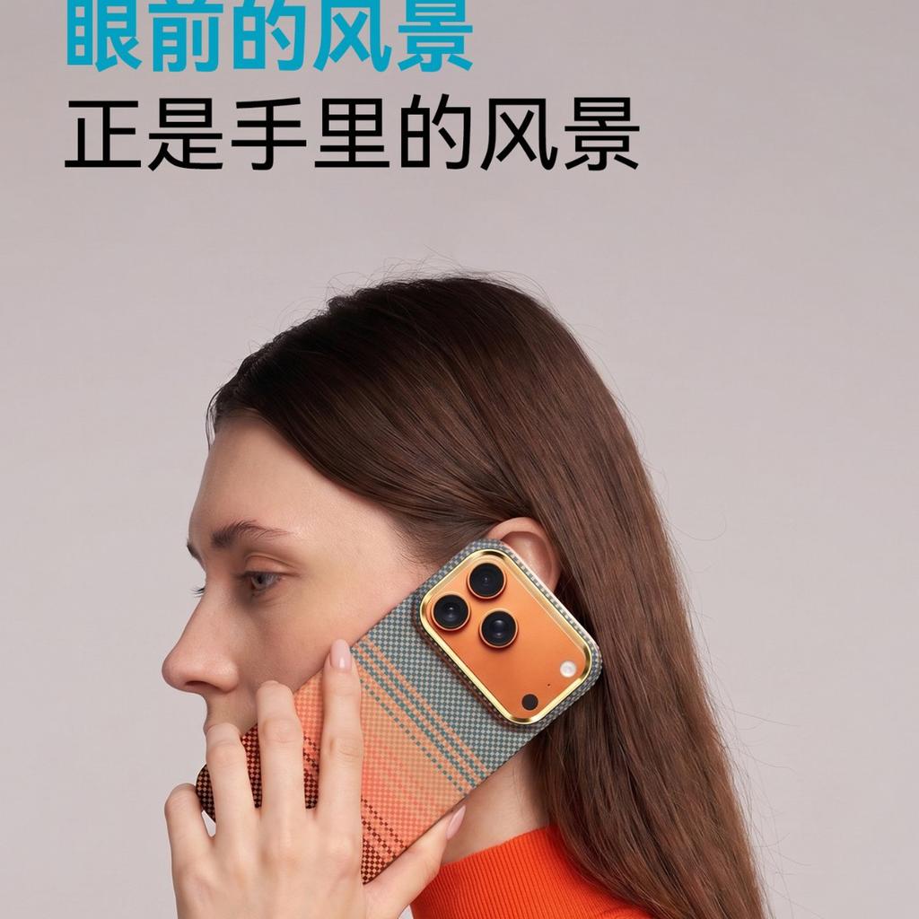 Applicable to Apple 18promax mobile phone case with built-in magnetic iPhone17 carbon fiber texture 16 all-inclusive anti-drop cover