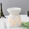 White Ceramic Incense Burner Candle Essential Oil Aromatherapy Diffuser Hollow Heating Stove Middle East Home Decor Ornament