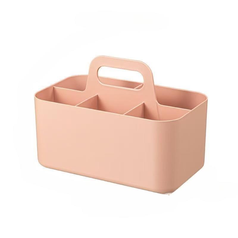 

1PC Portable Plastic Storage Basket with Handle, Lightweight Desktop Finishing Box, Suitable for Schools and Offices