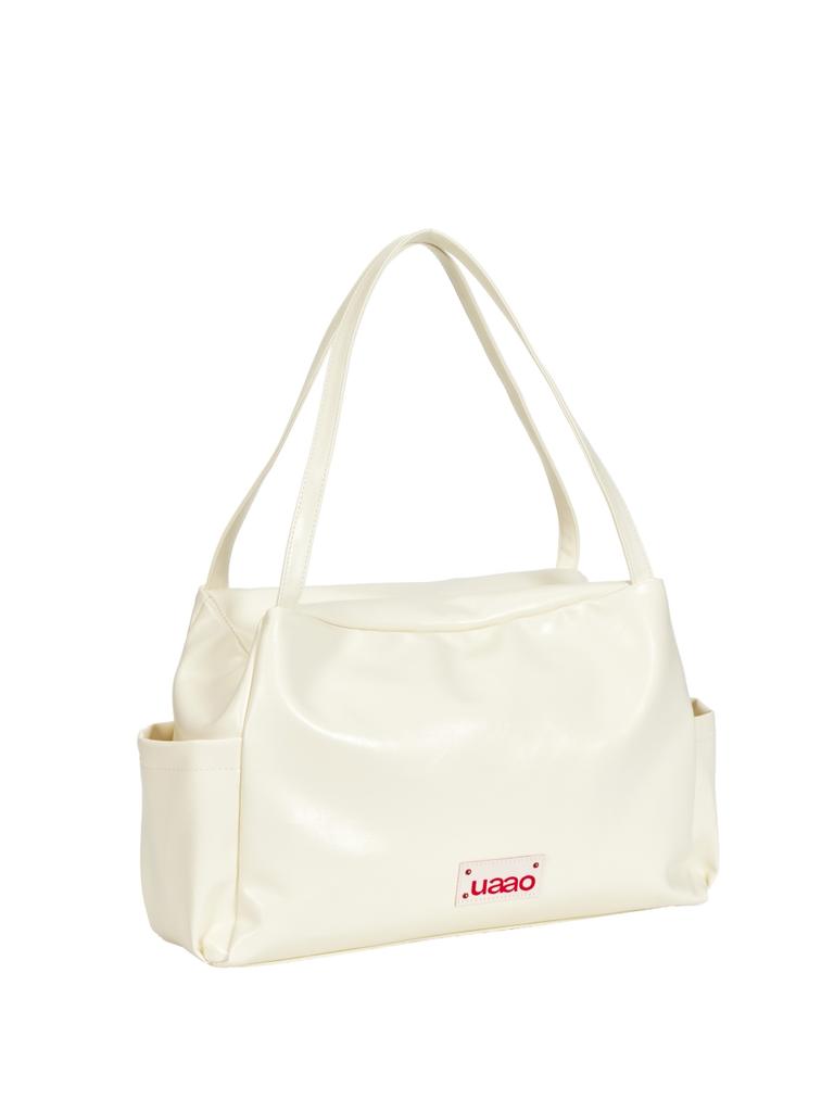 Uaao Open Vegan Leather Bobusang Shoulder Bag (Ivory)