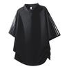 Men's Striped Half-Zip Short-Sleeve Casual T-Shirt