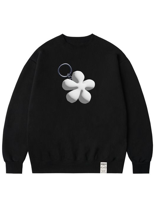 

GRAVER [UNISEX] Flower Keychain Man to Man_Black BLACK