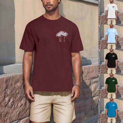 Men's  T-shirt T-shirts Graphic Text Pool3D Printing Street Casual Short Sleeve Printed Clothing Basic