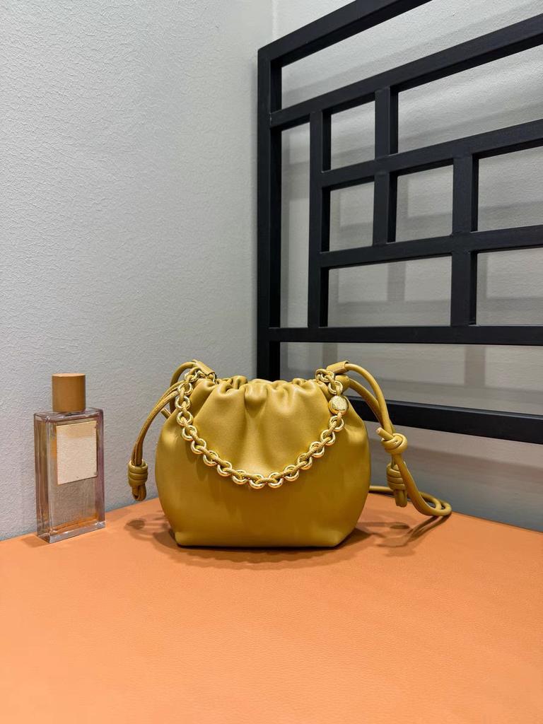High Quality Leather Women'S Bag Donut Chain Lucky Bag Bag Drawstring Cloud Bag Underarm Bag