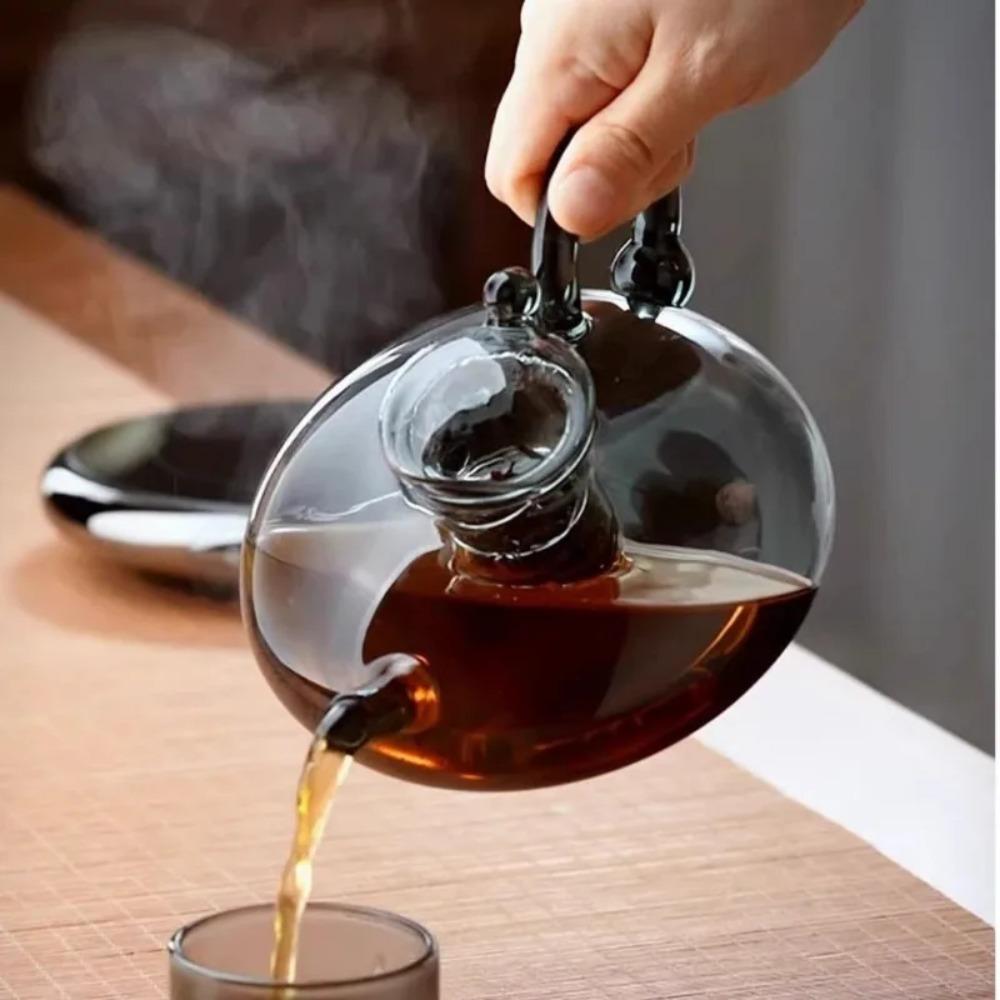 Teekanne aus klarem Glas mit Sieb Hitzebeständig für losen Tee Elegantes Teegeschirr für Zuhause & Büro Erschwinglicher Luxus Gesundheitstopf