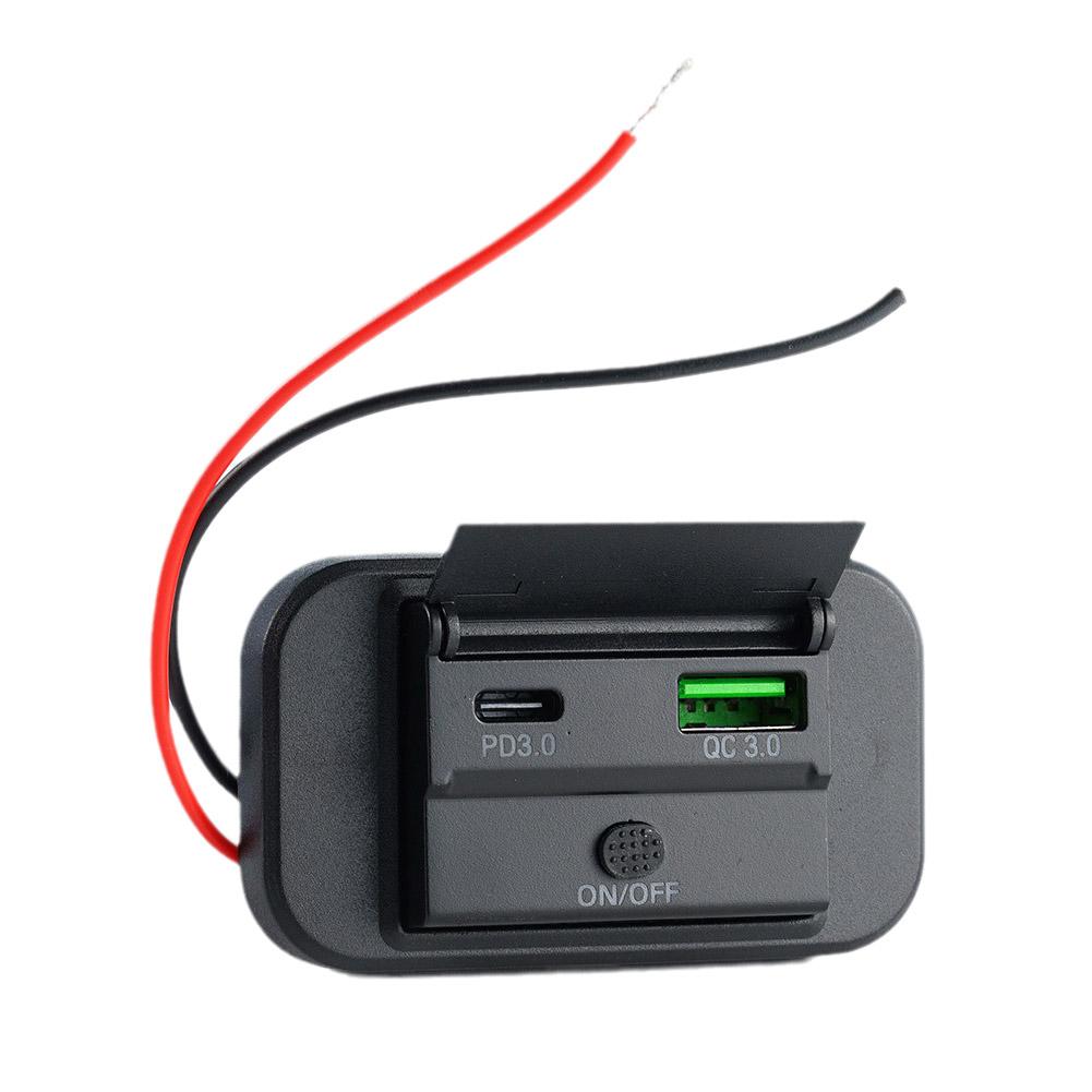 36W QC3.0 Dual USB Car Charger Smart Car Phone Charger Boats RV Modification USB Accessories Without Punching
