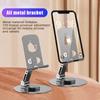 Kovový 360 otočný držák mobilního telefonu Nastavitelný flexibilní skládací stojan na mobilní telefon Držák na stolní tablet