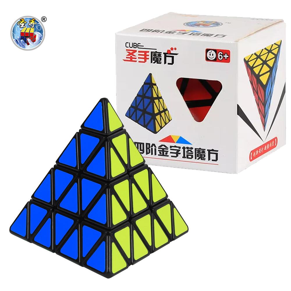 Sengso Pyramid Cube 2X2 3X3 4X4 Special Cubo Sticker Magic Speed Cubu Profession Puzzle High Quality Kid'S Fidget Toys