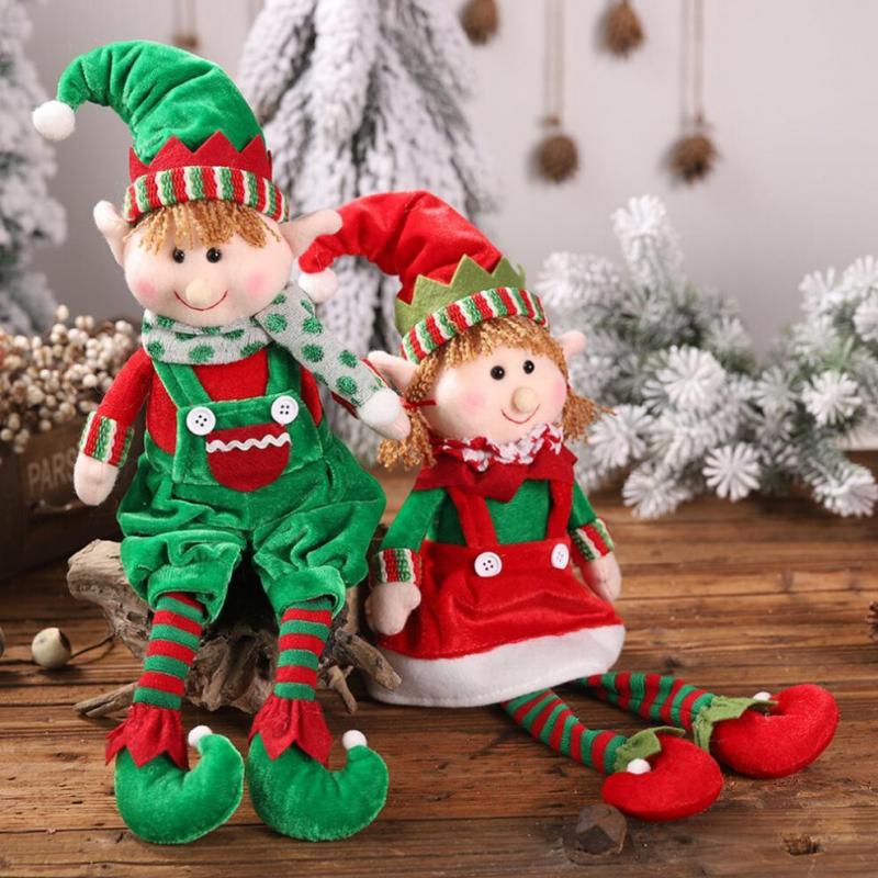 (Boy) 48Cm Cute Christmas Elf Soft Toy Decoration