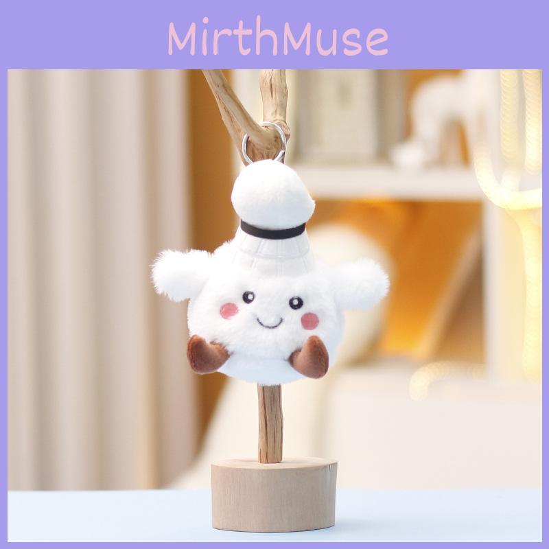 Charming Blue Black Green Featherball Plush Doll Unique Keychain For Girls Bag Decor