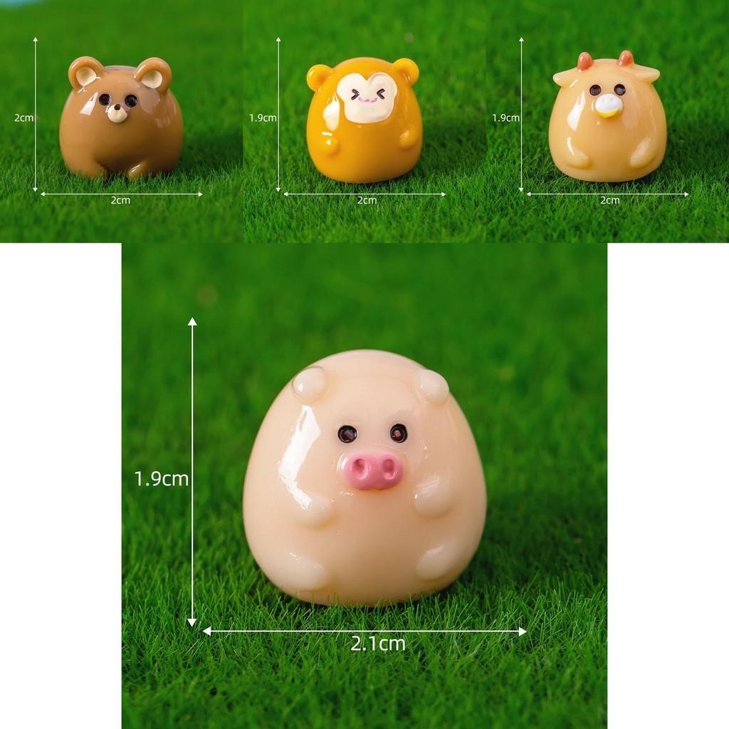 Adorable Resin Animal Figurines Blind Box For Car And Desktop Decor Cute Gift