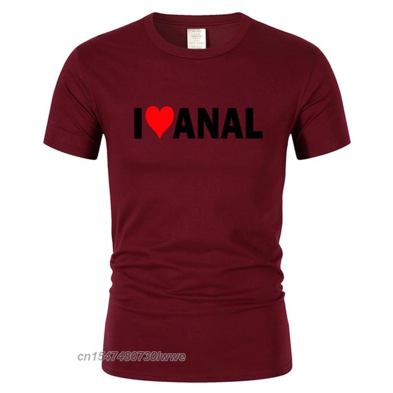 Streetwear Tempo Libero Harajuku Maglietta Top Alfabeto Interesse I Love Anal Maglietta Unisex Fresca Maglietta Battito Cardiaco Maglietta Oversize
