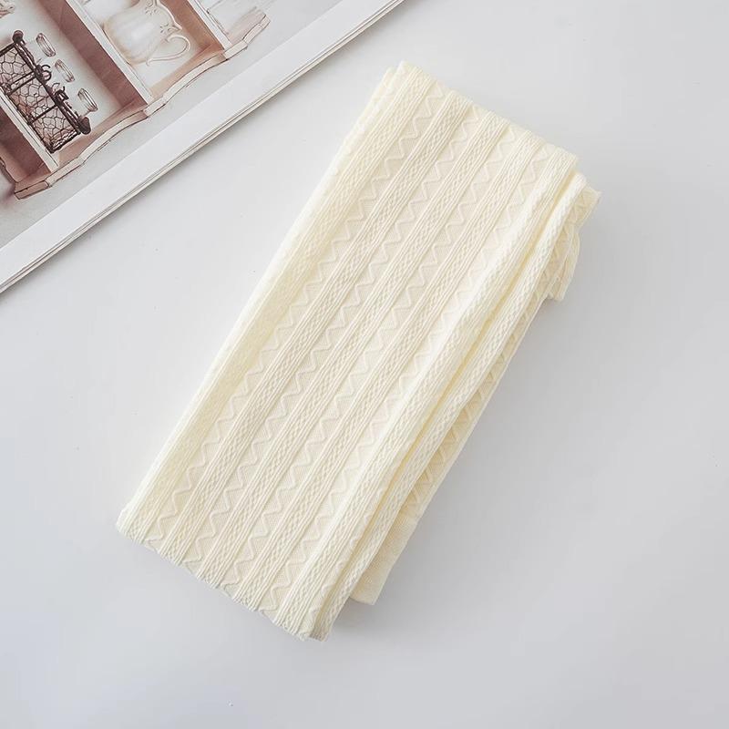 

Серые бархатные жаккардовые колготки в вертикальную полоску для весны и осени One Size белый