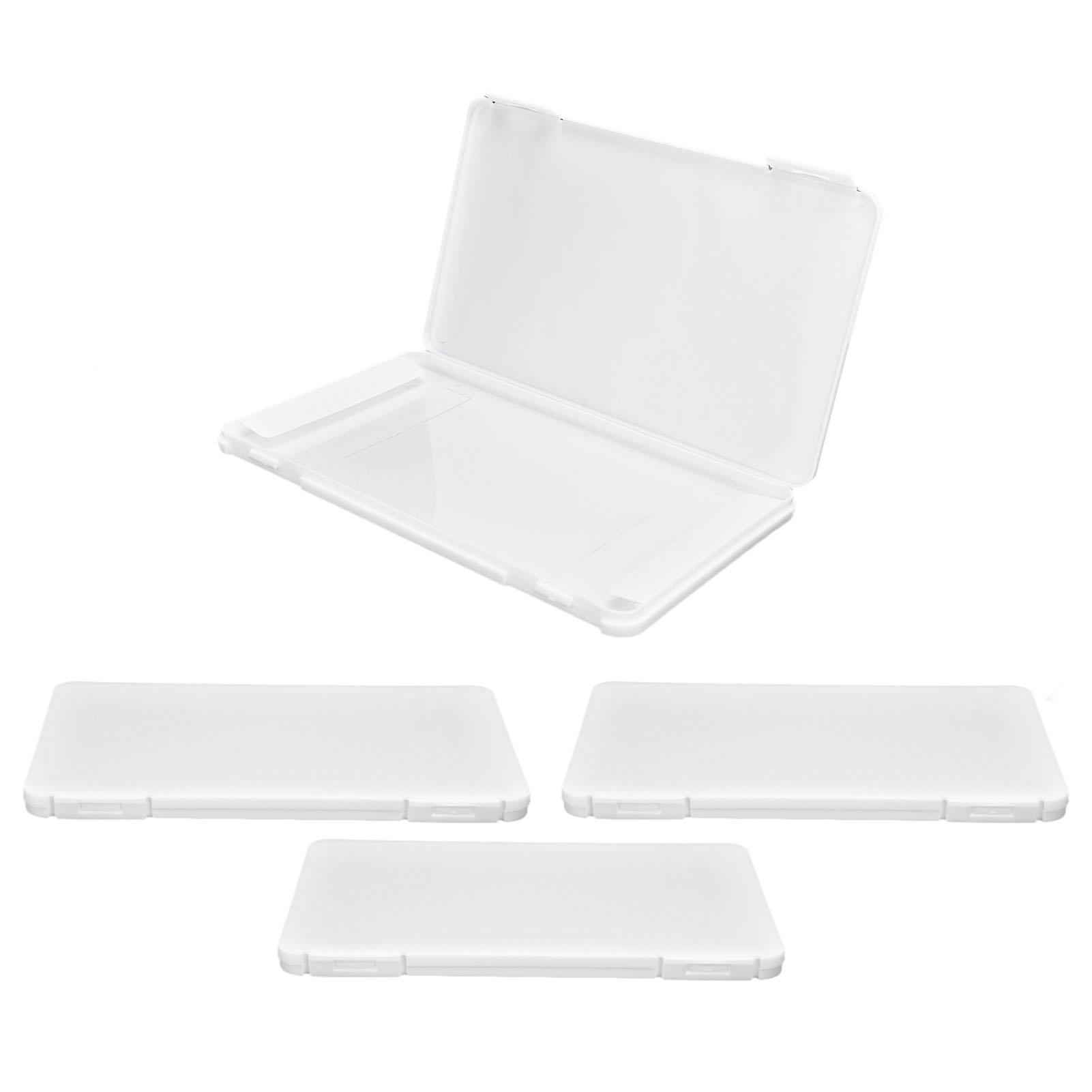 

4Pcs Plastic Mouth Muffle Storage Box with Lid Recyclable Portable Mouth Cover Organizer for Outdoor