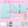 A6 Zipper Pouch Notebook: PU Leather Macaron Loose-Leaf Journal
