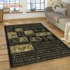3D Pharaoh Hieroglyphic Egyptian Mythology HD Rug Carpet for Living Room Bedroom Home Decor,Non-slip Decoration for Sofa Doormat