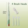 Cartoon Children Sonic Electric Toothbrush 4pcs Replacement Heads Hair Cleaning Brush  Boy Girl
