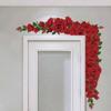 Red Rose Wall Sticker Self-Adhesive Removable Home Decor for Bedroom Living Room Entrance Door Decoration
