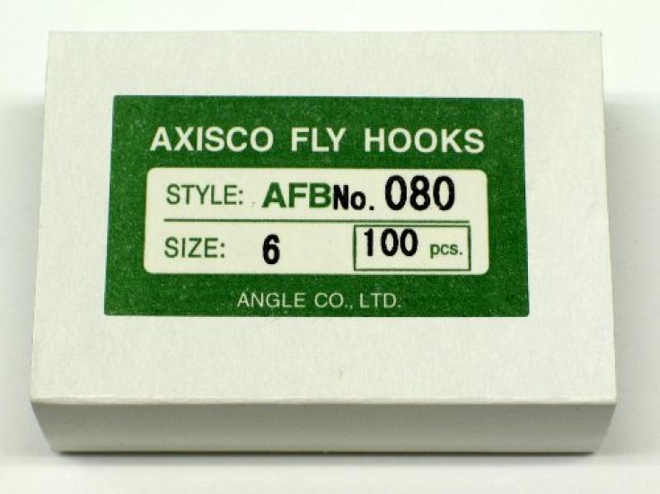 AXISCO Fly Hooks AFB Fishing Hooks (100-Pack) 080-#6