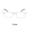 Linde Half-Titanium Screwless Glasses for Nearsighted Men – Super Light, Thin-Rimmed Frames (Model 5509)