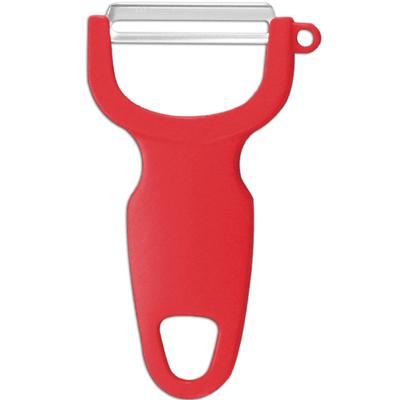 Horizontale fruit- en groenteschiller, lengte 110 mm, rood