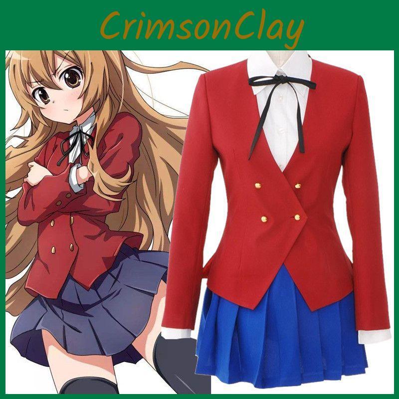 Beautifully Crafted Dragon Tiger Toradora Aisaka Taiga Cosplay Costume Perfectly Tailored For Large Sizes