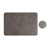 Faux Leather Placemat Coaster Dining Table Heat Insulation Pad Dual Side Waterproof Placemat for Kitchen Countertops Dining Tables
