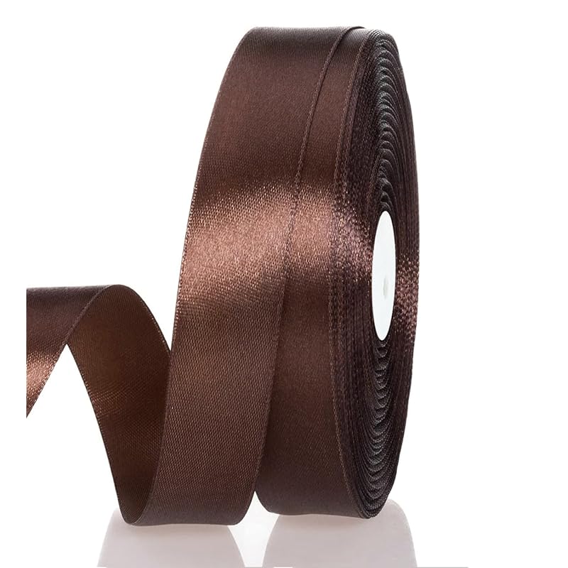 

satin ribbon brown width 15 mm 100 yards length Approximately 91 meters large capacity ribbon for gift wrapping bowknot packaging gift gift ribbon