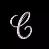 Minimalist Rhinestone Alphabet Brooch: Elegant Geometric Pin for Sweaters or Coats