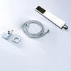 BAKALA All Brass Square Chrome Or Black Hand Held Shower Head With Brass Wall Connector Holder And 1.5m Stainless Steel Hose