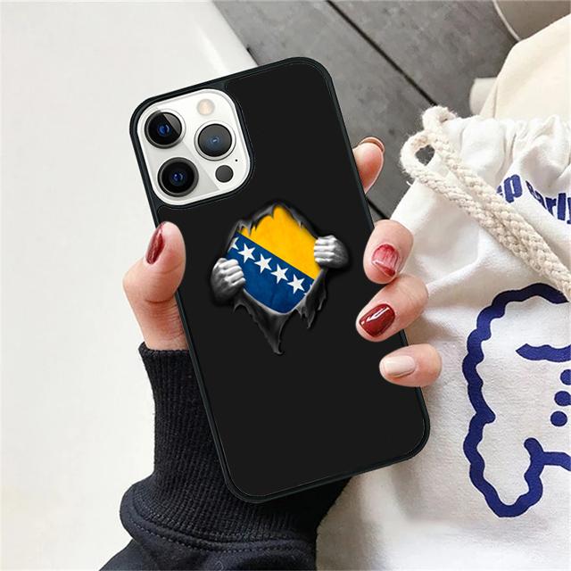 flag of bosnia and herzegovina Phone Case Cover For iPhone 17 Air 15 16 Pro Max 14 13 12 11 Pro Max Plus Coque