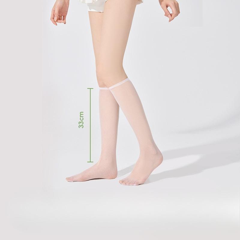 

Женские летние ультратонкие невидимые носки-чулки из шелка, не цепляющиеся 1 pair белый