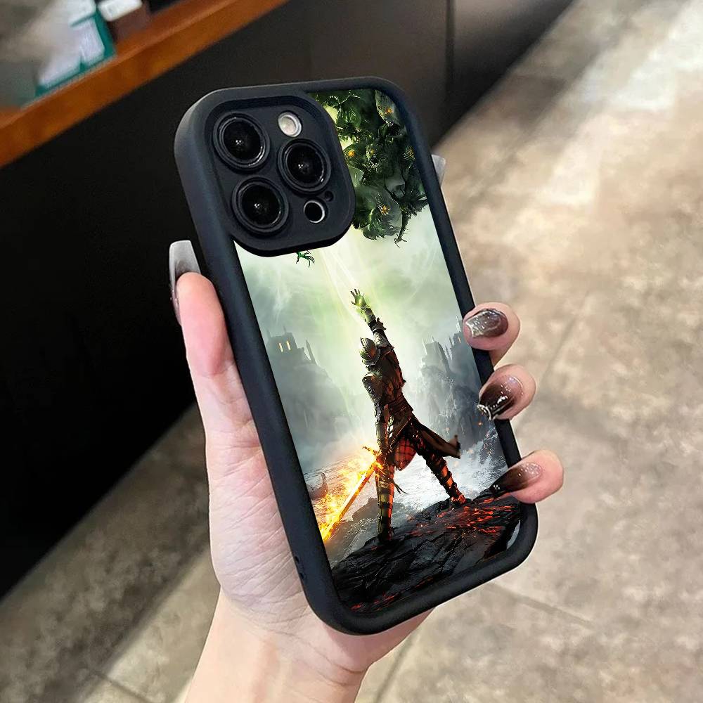 Dragon A-Age I-Inquisition Phone Case For iPhone 17,16,15,14,13,12,11,Pro,Max,Plus,XS,SE4,Mini Black Thickened Border