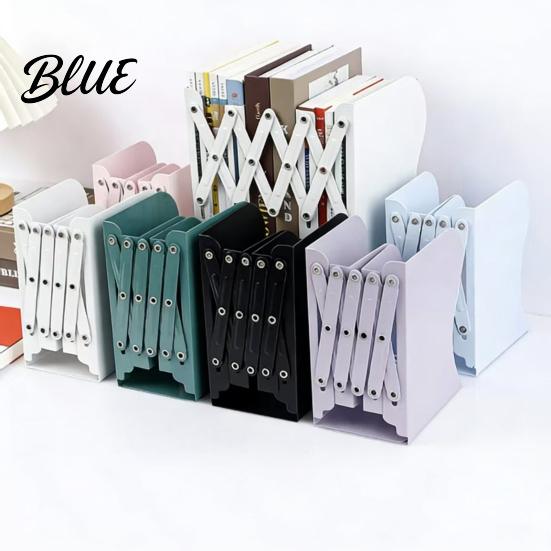 Versatile Book Support Base Metal Adjustable Holder Desk Retractable Bookend with Non-Slip Bracket for Office Home Study Organizer