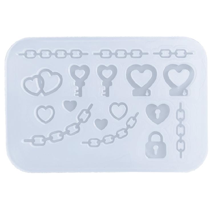 

Silicone Epoxy Resin Quicksand Hollow Mold for Keychain Pendant Jewelry Making