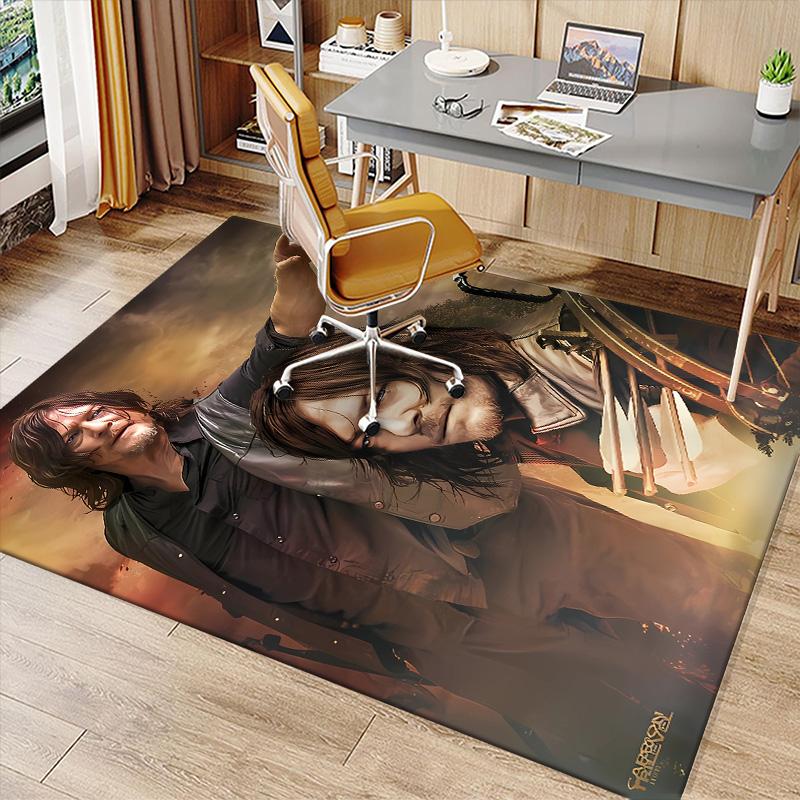 The Walking Dead Daryl Dixon3 Printed Absorbent Washable Carpet, Non-Slip Bathroom Mats, Kitchen Rugs, Yoga Mat,Living Room Entrance, Camping Picnic R