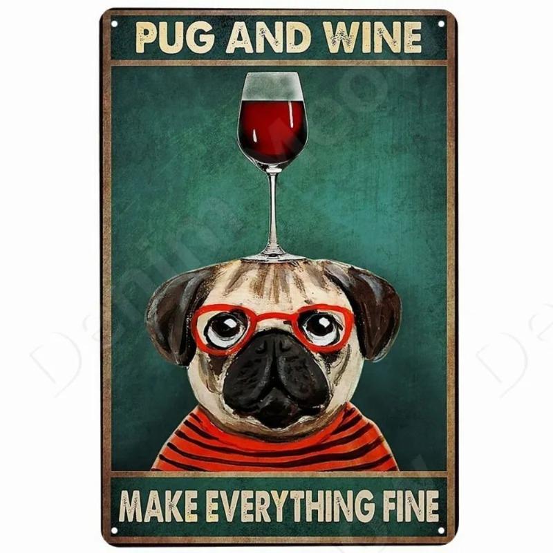 Funny Animals Drinking Beer Metal Tin Sign Wall Decor 20x30cm