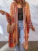 Women's Bohemian Aztec Print Cardigan Cloak - Spring/Autumn Collection