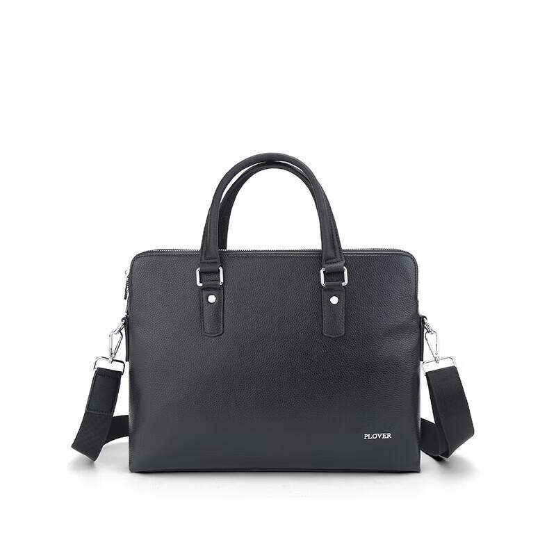 Мужская деловая сумка-портфель PLOVER из натуральной кожи с верхним слоем для ноутбука 14 inches