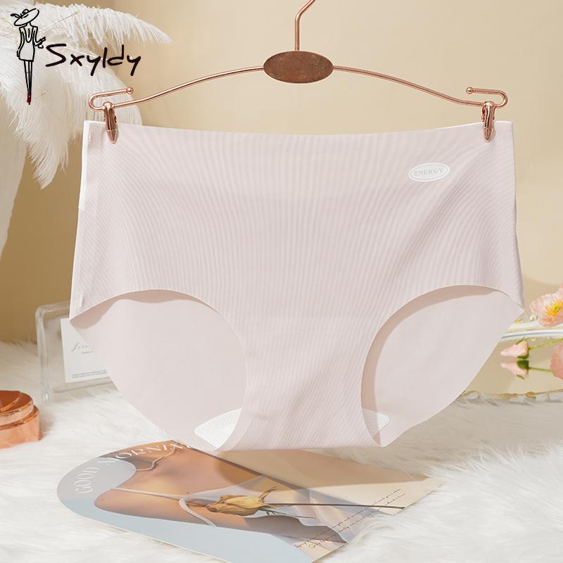 Women Sports Seamless Panties Ice Silk Underwear Breathable Elongated Crotch Lingerie