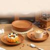 Japanese Style PP Plastic Wood Grain Serving Tray Easy To Store Tea Platter for Home Hotel Travel Outdoor Use