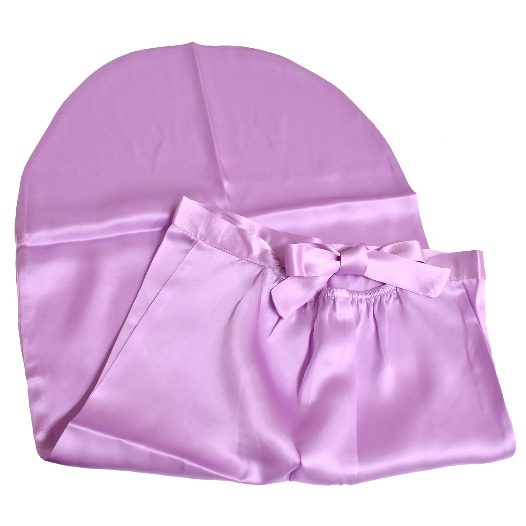 

Loverill Silk Night Cylindrical Natural for Long Adjustable Sleeping Improves Hair Keeps Hair and Stays in Place Cap, Design, 100% Silk, Hair, Size,