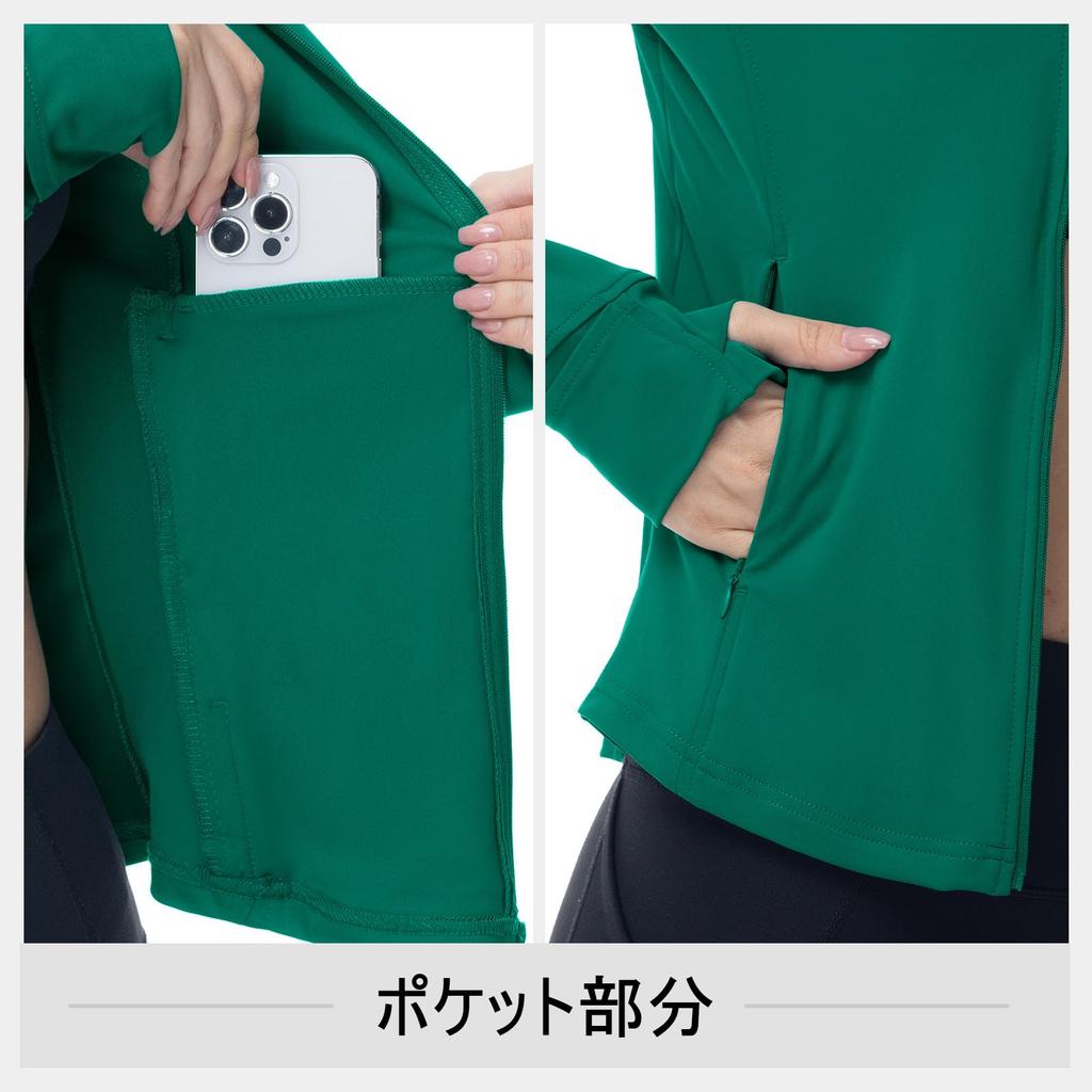Gopuune Sports Yoga Gym Fitness Hiking UV Finger Perfect for and Fall Size Women's Jacket, Sweat-Wicking, Quick-Drying Hoodie, Jersey, Wear, Wear,