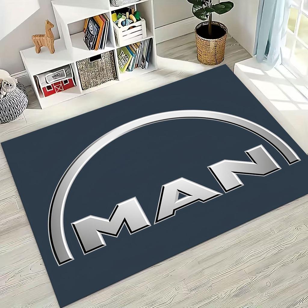 3D Man Truck Logo Motorcycle Carpet Rug for Bedroom Living Room Sofa Home Doormat Decor,Large Kids Play Non-slip Floor Mat