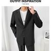 2024 Men's British Style Casual Blazer: Handsome, Lightly Mature, Spring/Autumn College Jacket
