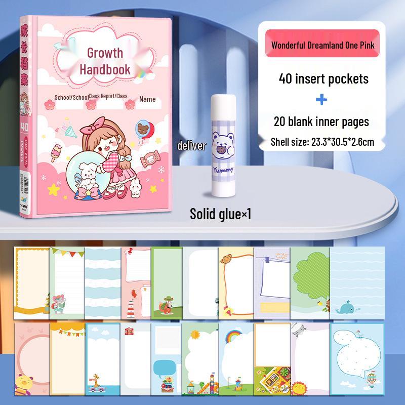 Children's Loose-Leaf Memory Book: Growth Record, Artworks, Photos & Kindergarten Keepsakes