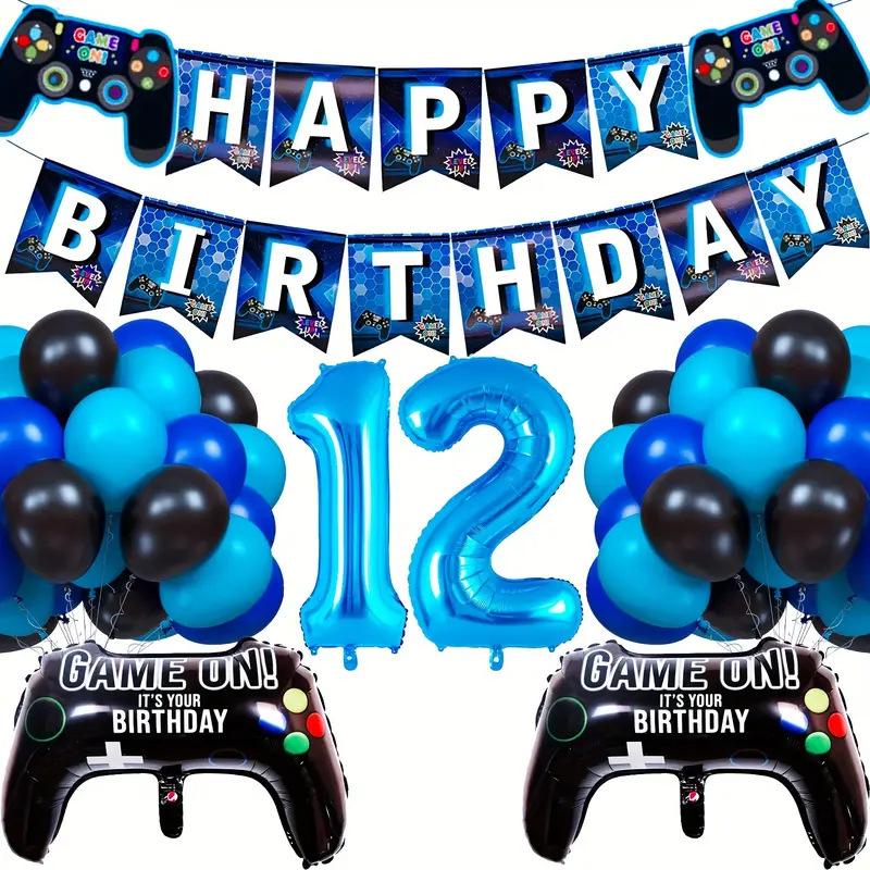 Game Themed Balloon Set Gamepad Birthday Anniversary Arrangement Game Party Celebration Supplies